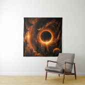 Tenture Œuvre d'art murale Éclipse spatiale, Impression de (En situation (horizontale))