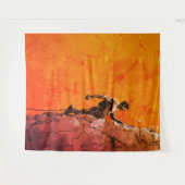 Tenture Œuvre d'art murale représentant un grimpeur audaci (Devant (Horizontal))