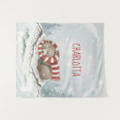 Tenture Oeuvre d'art personnalisée pour bébé, Décoration d (Devant (Horizontal))