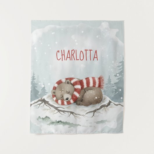 Tenture Oeuvre d'art personnalisée pour bébé, Décoration d (Devant)