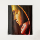 Tenture Œuvre murale représentant une mère et un enfant (Devant)