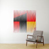 Tenture OEuvre rouge, noire et jaune (En situation (horizontale))