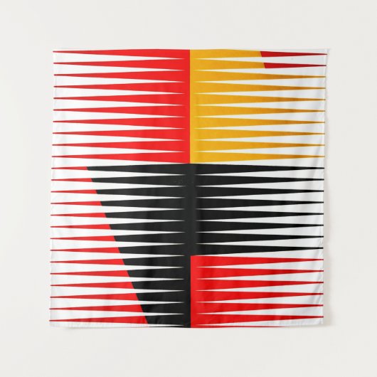 Tenture OEuvre rouge, noire et jaune (Devant)