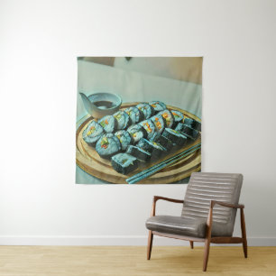 Tenture Oeuvre vintage de Sushi