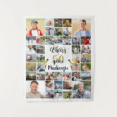 Tenture OEUVRES D'Anniversaire À # ANNÉES 42 Photo Collage (Devant)