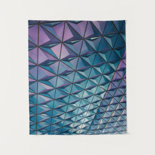 Tenture oeuvres d'art turquoise et rose