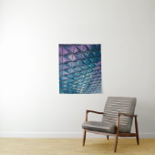 Tenture oeuvres d'art turquoise et rose (En situation)