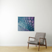 Tenture oeuvres d'art turquoise et rose (En situation (horizontale))