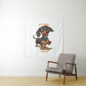 Tenture Off to Cause A Kerfuffle Dachshund (En situation)