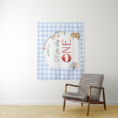 Tenture Ofishally One Birthday Personalized Banner  (En situation)