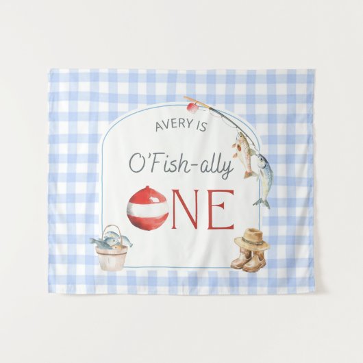 Tenture Ofishally One Birthday Personalized Banner  (Devant (Horizontal))
