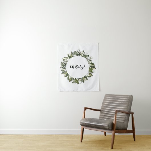 Tenture Oh Baby Backdrop Oh Baby Banner Tapestry (En situation)