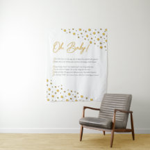 Oh, Baby! Décor de fond de Baby Shower - Moyen