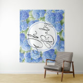 Tenture Oh Baby Hydrangea Blue Flowers (En situation)