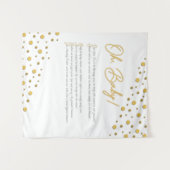 Tenture Oh, bébé ! Arrière-plan baby shower - Moyen (Devant (Horizontal))