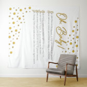 Tenture Oh, bébé ! Arrière-plan baby shower XL-2 (En situation (horizontale))