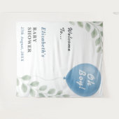 Tenture Oh Boy Baby Shower (Devant (Horizontal))