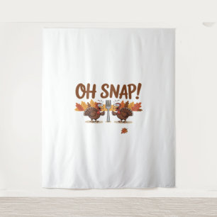 Tenture Oh Snap Turquie Jour Drôle Nuit De Thanksgiving Es