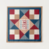 Tenture Ohio Star Quilt Block - Home Sweet Home (Devant (Horizontal))