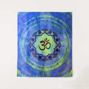 Tenture Ohm symbole, mandala - vert