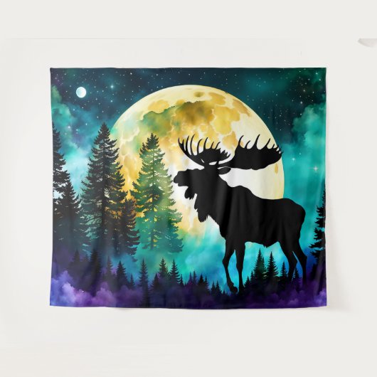 Tenture Oie dans la forêt Pleine lune (Devant (Horizontal))