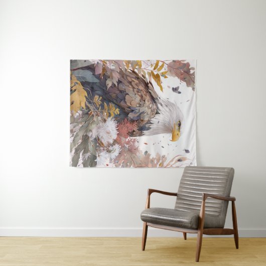 Tenture Oiseau Aigle Portrait Animal Peinture Faune Gratui (En situation (horizontale))