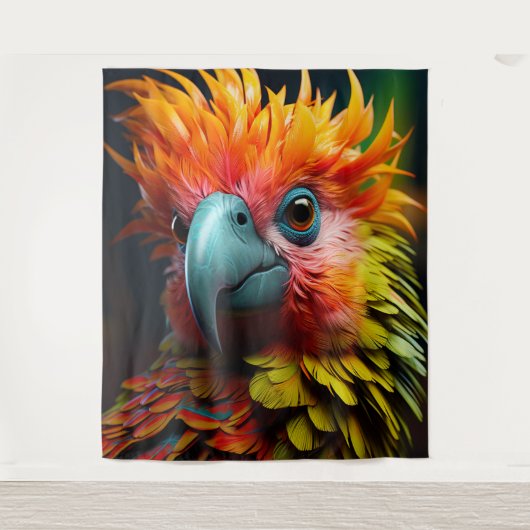 Tenture Oiseau coloré (Devant)