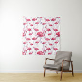 Tenture Oiseau d'aquarelle de Flamant rose exotique (En situation)