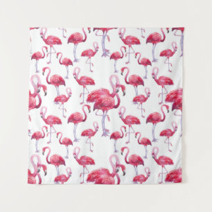 Tenture Oiseau d'aquarelle de Flamant rose exotique