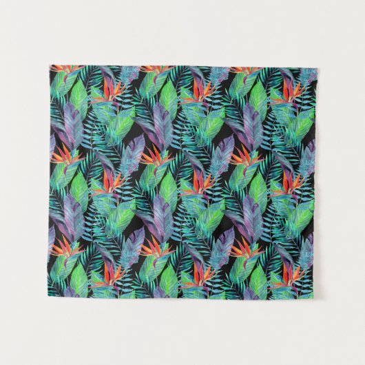 Tenture Oiseau d'aquarelle du paradis (Devant (Horizontal))