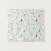 Tenture Oiseau de Flamant rose avec des plumes (Devant (Horizontal))