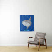 Tenture Oiseau de mer mola mola mignonne caricature (En situation)