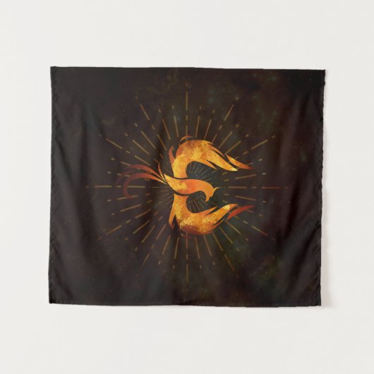 Tenture Oiseau de Phoenix du feu (Devant (Horizontal))