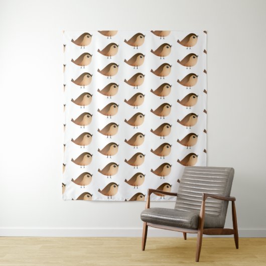 Tenture Oiseau du Bruant (En situation)