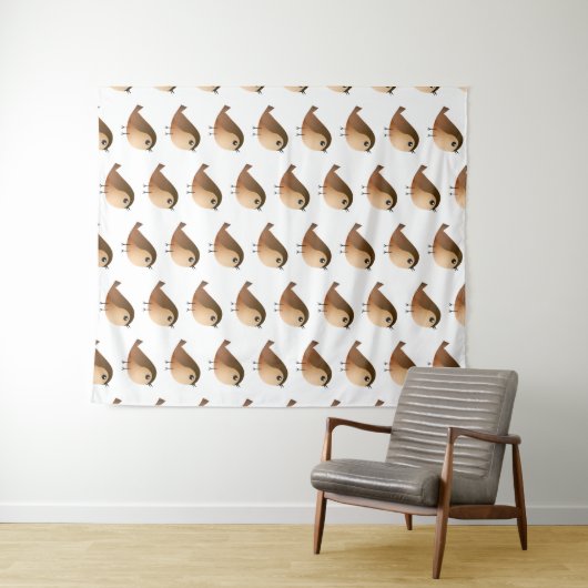 Tenture Oiseau du Bruant (En situation (horizontale))