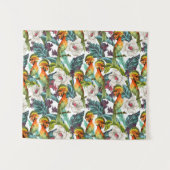 Tenture Oiseau et motif de fleur exotique (Devant (Horizontal))