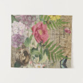 Tenture Oiseau Nid Floral Jardin Fleur Papillon Art (Devant (Horizontal))