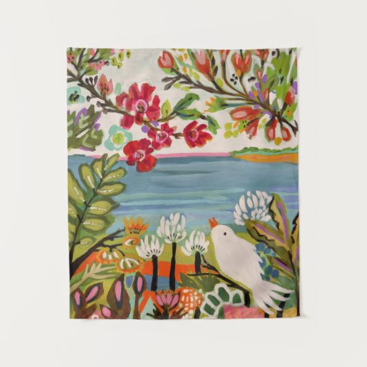 Tenture Oiseaux dans le jardin (Devant)