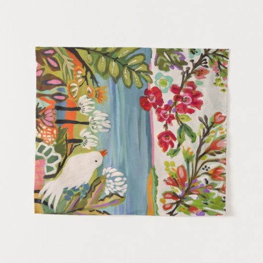 Tenture Oiseaux dans le jardin (Devant (Horizontal))