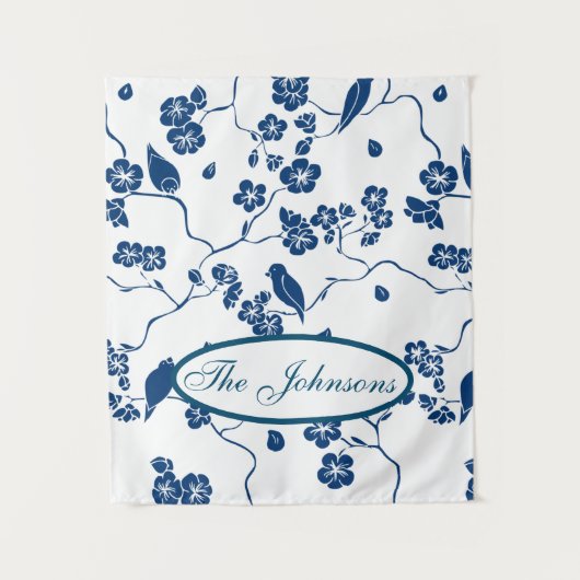 Tenture Oiseaux de Toile contemporains & Flore (Devant)