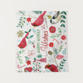 Tenture Oiseaux d'hiver - Souhaits chauds (Devant)