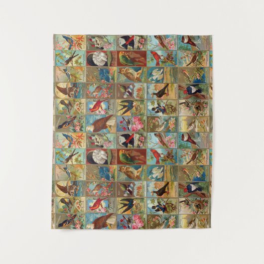 Tenture Oiseaux du 19ème siècle des illustrations de (Devant)