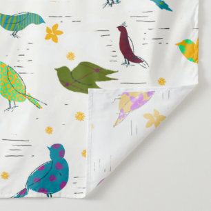 Tenture Oiseaux été amusant simple