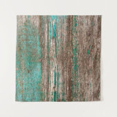 Tenture Old brown-blue wooden background with peeling pain (Devant (Horizontal))