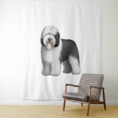 Tenture Old English Sheepdog 10 (En situation)