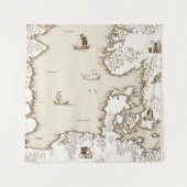 Tenture Old map of the North Sea, Britain and Scandinavia, (Devant)