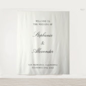 Tenture Old Money Custom Fabric Wedding Welcome Sign (Devant)