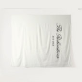 Tenture Old Money Personalized Fabric Wedding Welcome Sign (Devant (Horizontal))