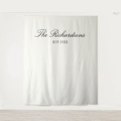 Tenture Old Money Personalized Fabric Wedding Welcome Sign (Devant)