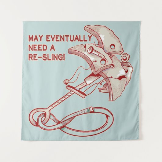 Tenture Old Rock escalade cam drôle (Devant)